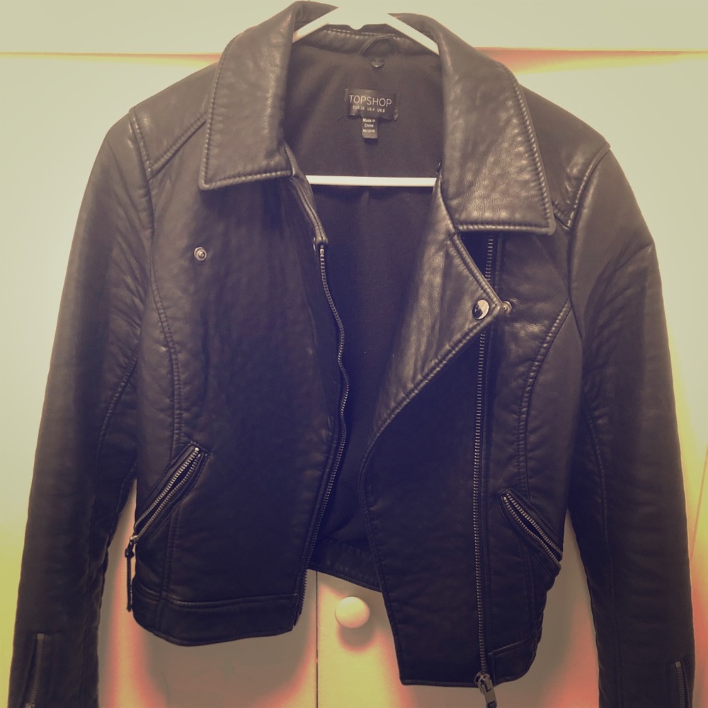 Top shop biker leather jacket
